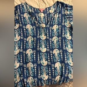 Lilly Pulitzer top with jelly fish pattern
